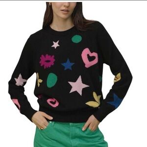 White + Warren Jacky Blue Cashmere Sweater